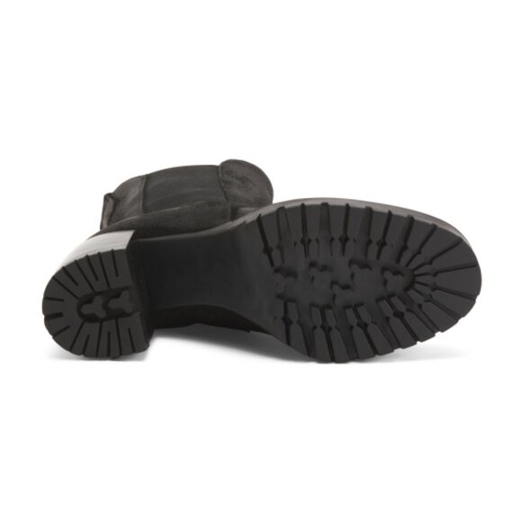 EMANUELE CRASTO Made In Italy Nubuck Leather Heeled Booties - Picture 3 of 3